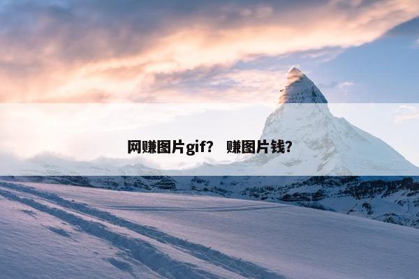 网赚图片gif？ 赚图片钱？
