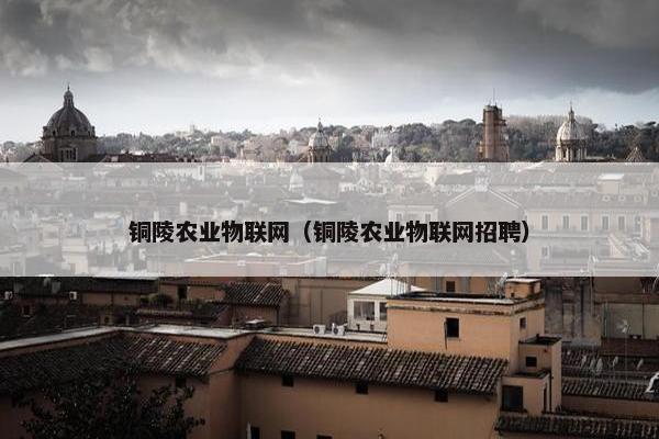 铜陵农业物联网（铜陵农业物联网招聘）