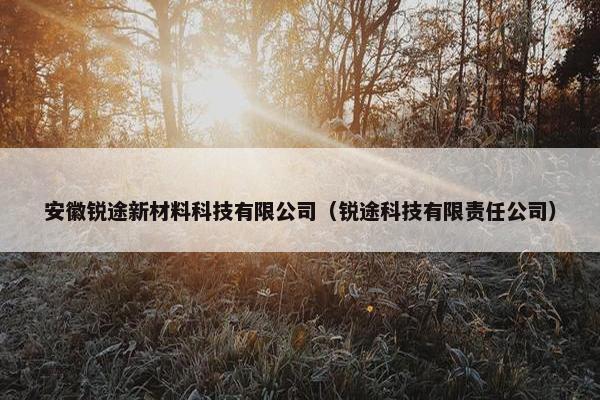 安徽锐途新材料科技有限公司（锐途科技有限责任公司）