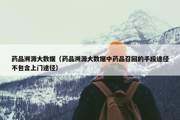 药品溯源大数据（药品溯源大数据中药品召回的手段途径不包含上门途径）