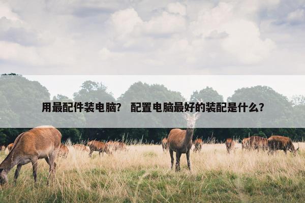 用最配件装电脑？ 配置电脑最好的装配是什么？