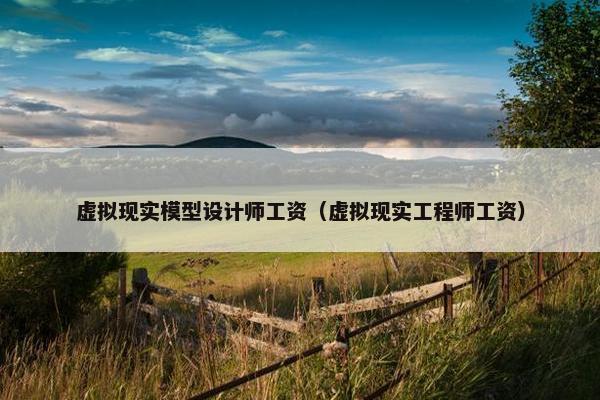 虚拟现实模型设计师工资（虚拟现实工程师工资）