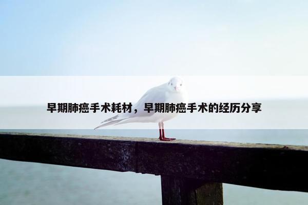 早期肺癌手术耗材，早期肺癌手术的经历分享