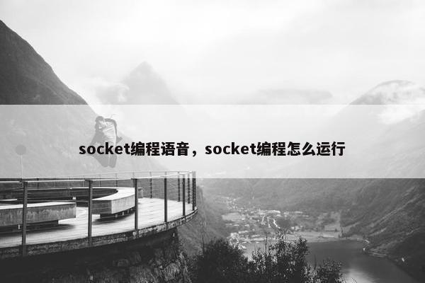 socket编程语音，socket编程怎么运行