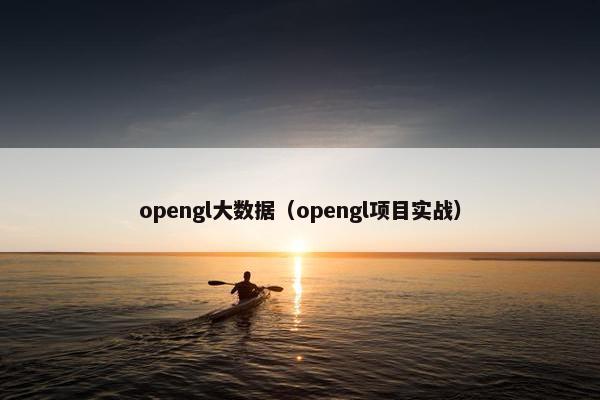 opengl大数据（opengl项目实战）