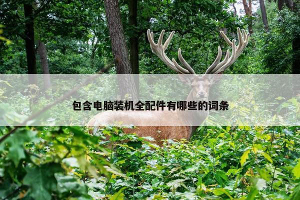 包含电脑装机全配件有哪些的词条