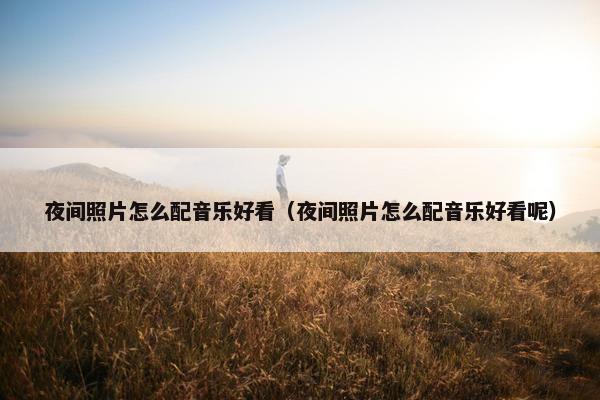 夜间照片怎么配音乐好看（夜间照片怎么配音乐好看呢）