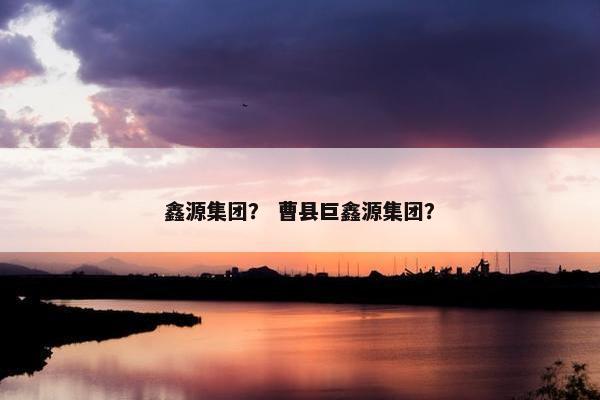 鑫源集团？ 曹县巨鑫源集团？