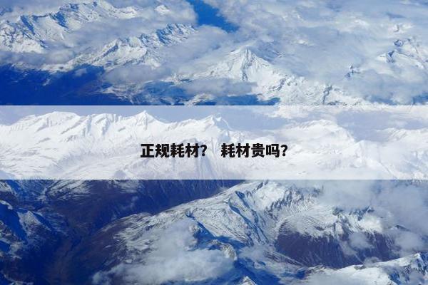 正规耗材？ 耗材贵吗？