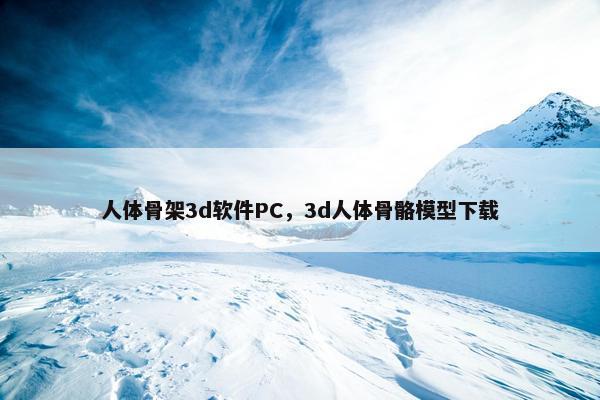 人体骨架3d软件PC，3d人体骨骼模型下载