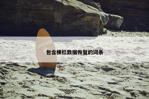 包含横栏数据恢复的词条
