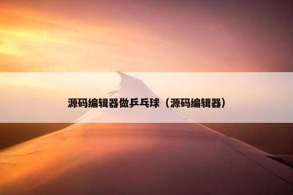 源码编辑器做乒乓球（源码编辑器）