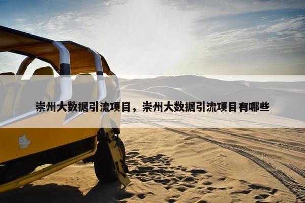 崇州大数据引流项目，崇州大数据引流项目有哪些