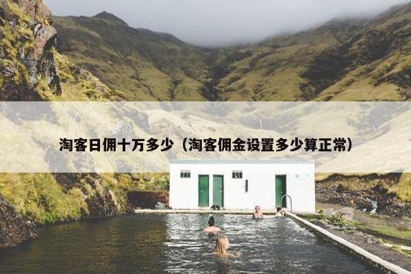 淘客日佣十万多少（淘客佣金设置多少算正常）