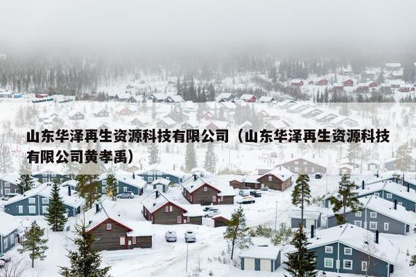 山东华泽再生资源科技有限公司（山东华泽再生资源科技有限公司黄孝禹）