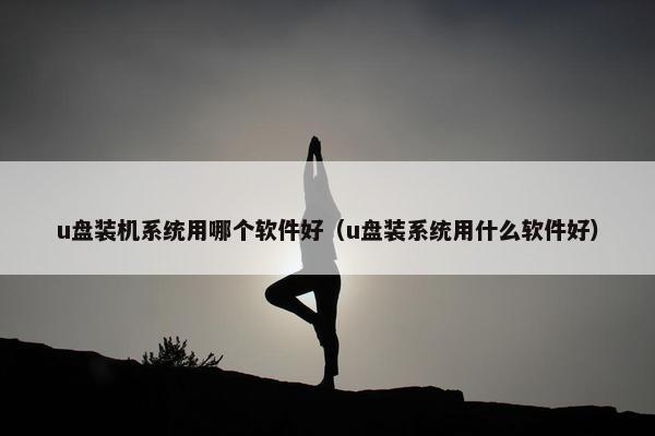 u盘装机系统用哪个软件好（u盘装系统用什么软件好）