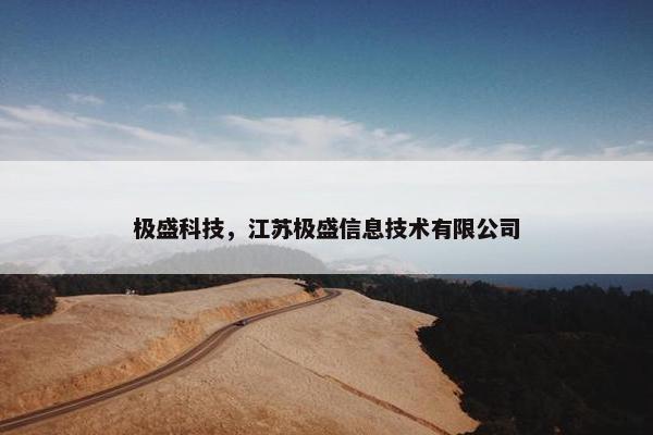 极盛科技，江苏极盛信息技术有限公司