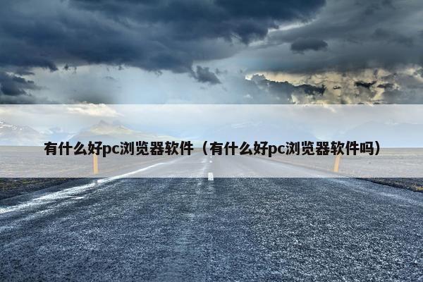 有什么好pc浏览器软件（有什么好pc浏览器软件吗）