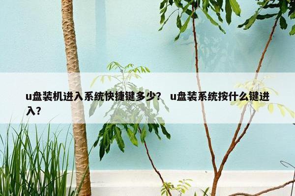 u盘装机进入系统快捷键多少？ u盘装系统按什么键进入？