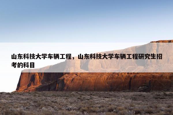 山东科技大学车辆工程，山东科技大学车辆工程研究生招考的科目