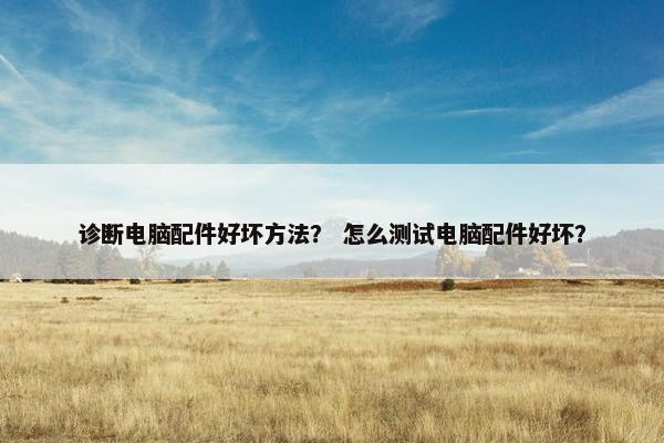 诊断电脑配件好坏方法？ 怎么测试电脑配件好坏？