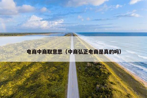 电商中商取意思（中商弘正电商是真的吗）