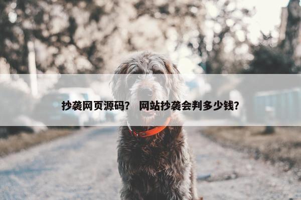抄袭网页源码？ 网站抄袭会判多少钱？