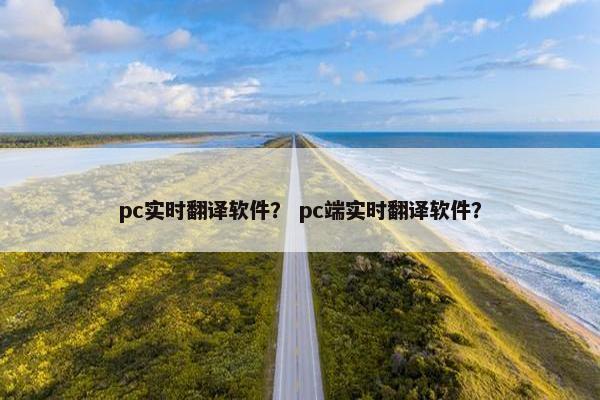 pc实时翻译软件？ pc端实时翻译软件？