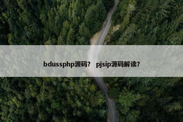 bdussphp源码？ pjsip源码解读？