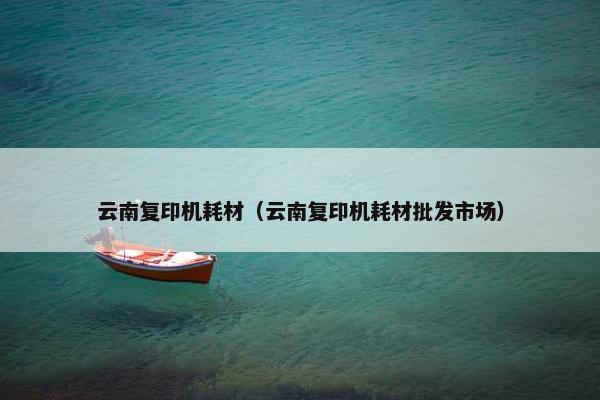 云南复印机耗材（云南复印机耗材批发市场）