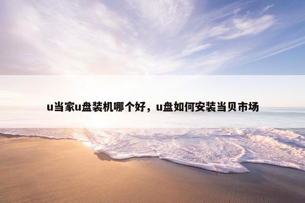 u当家u盘装机哪个好，u盘如何安装当贝市场