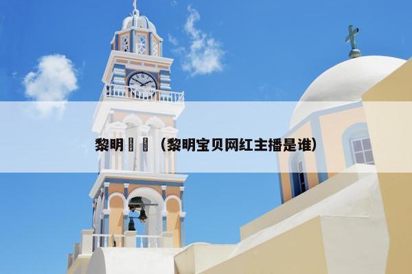 黎明寶貝（黎明宝贝网红主播是谁）