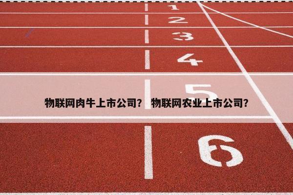 物联网肉牛上市公司？ 物联网农业上市公司？