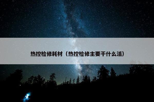 热控检修耗材（热控检修主要干什么活）