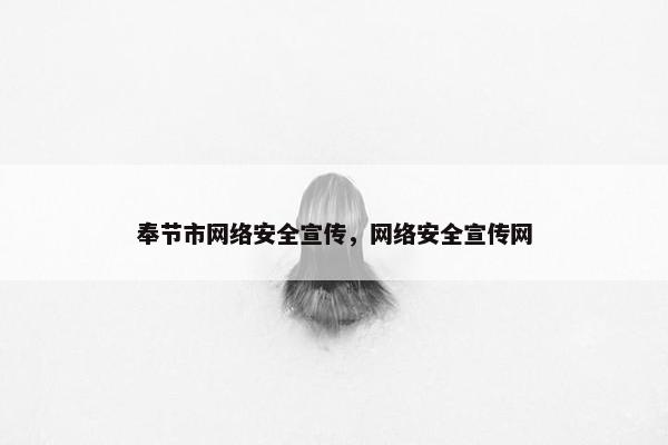 奉节市网络安全宣传，网络安全宣传网