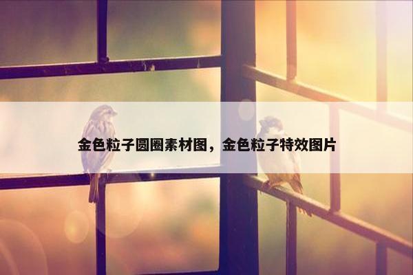 金色粒子圆圈素材图，金色粒子特效图片
