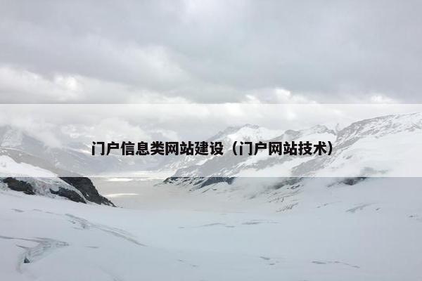 门户信息类网站建设（门户网站技术）