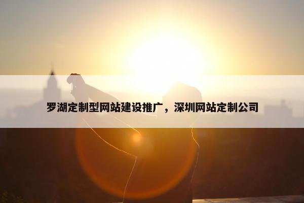 罗湖定制型网站建设推广，深圳网站定制公司