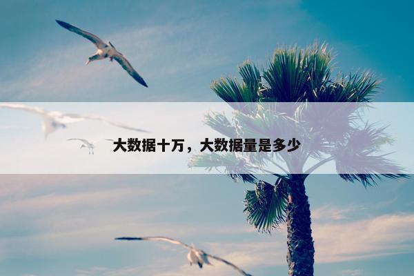 大数据十万，大数据量是多少