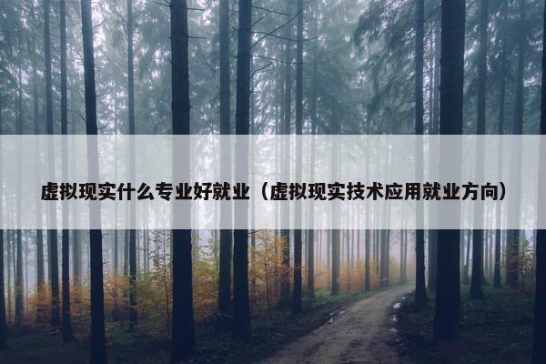 虚拟现实什么专业好就业（虚拟现实技术应用就业方向）