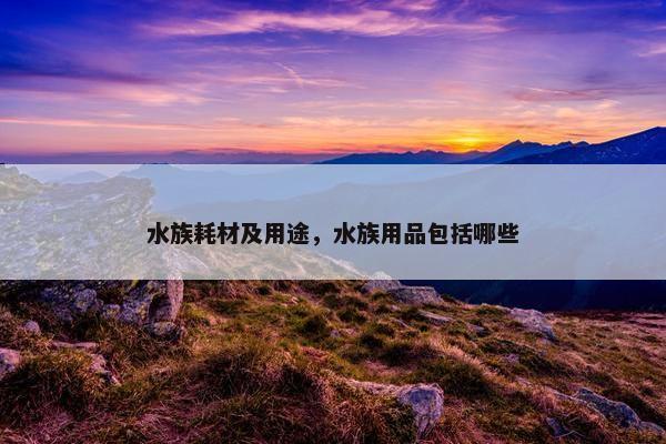 水族耗材及用途，水族用品包括哪些