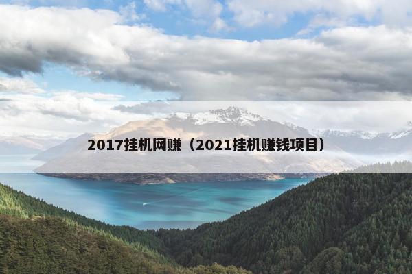 2017挂机网赚（2021挂机赚钱项目）