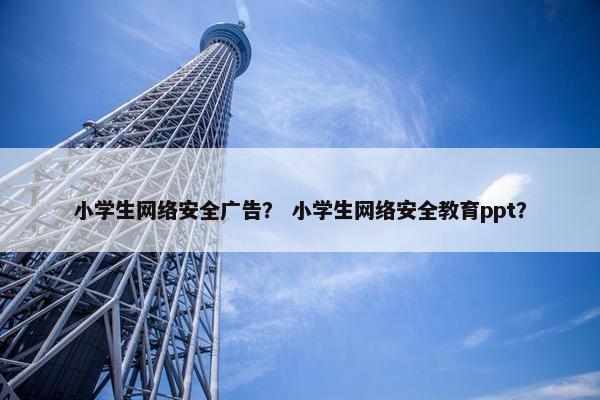 小学生网络安全广告？ 小学生网络安全教育ppt？