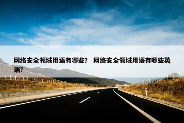 网络安全领域用语有哪些？ 网络安全领域用语有哪些英语？