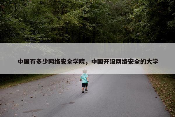 中国有多少网络安全学院，中国开设网络安全的大学