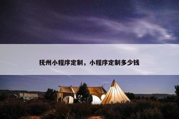抚州小程序定制，小程序定制多少钱