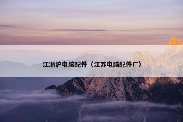 江浙沪电脑配件（江苏电脑配件厂）