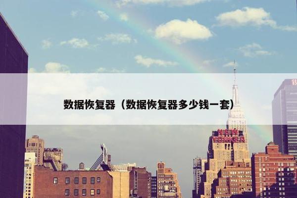 数据恢复器（数据恢复器多少钱一套）