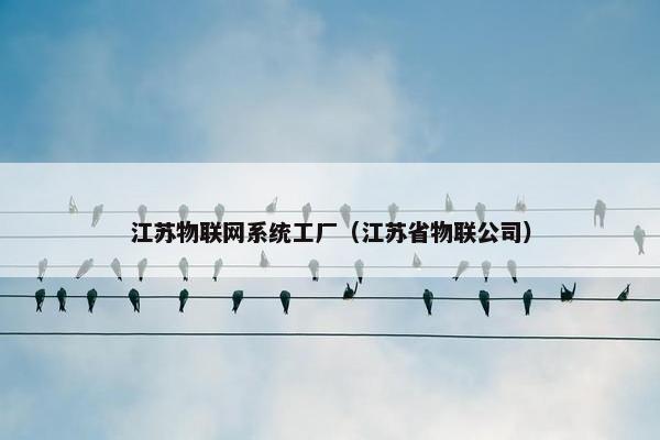 江苏物联网系统工厂（江苏省物联公司）