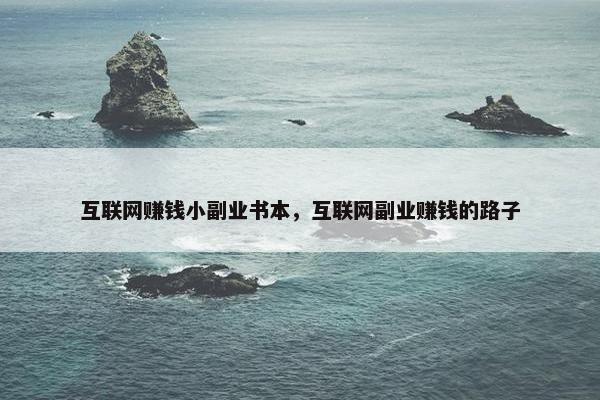 互联网赚钱小副业书本，互联网副业赚钱的路子